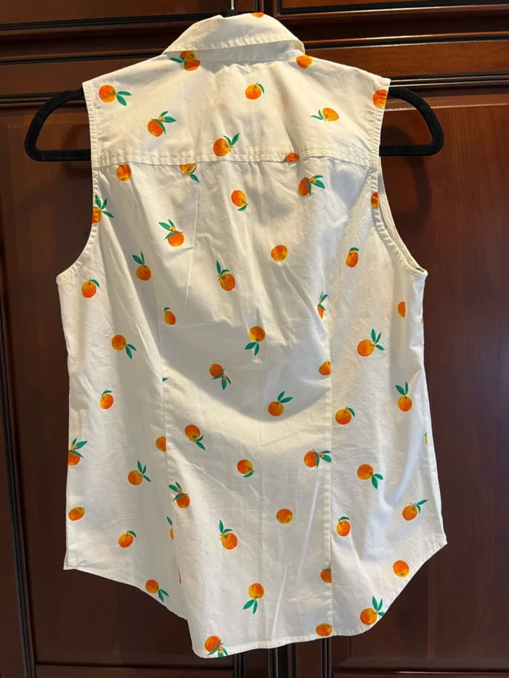 J Crew Factory Sleeveless Poplin Shirt in Signature Fit - S - Picture 5 of 6